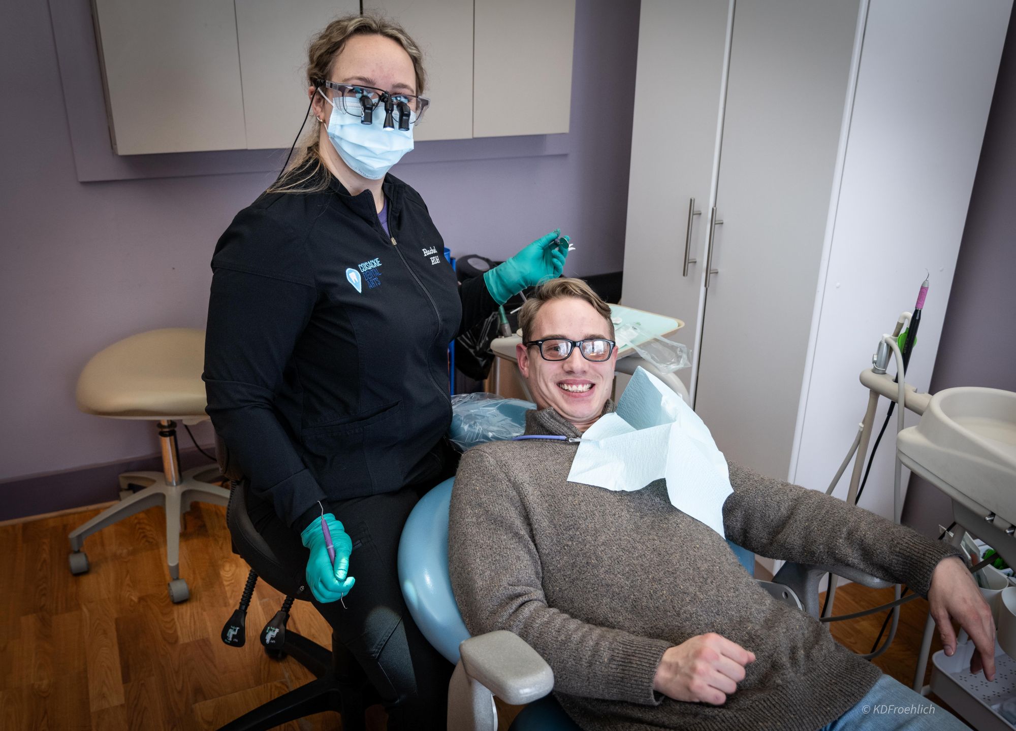 dentist in west coxsackie treating patient